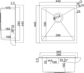 Мойка кухонная Zorg Steel Hammer SH RR 4444